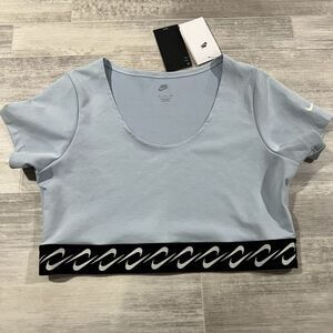 Nike Sportswear Essential Swoosh Women's Short-sleeve Top FN3666-440 Size XLarge